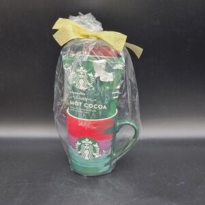 Starbucks 2021 Red Green Marbled Design Christmas Gift Pack Mug